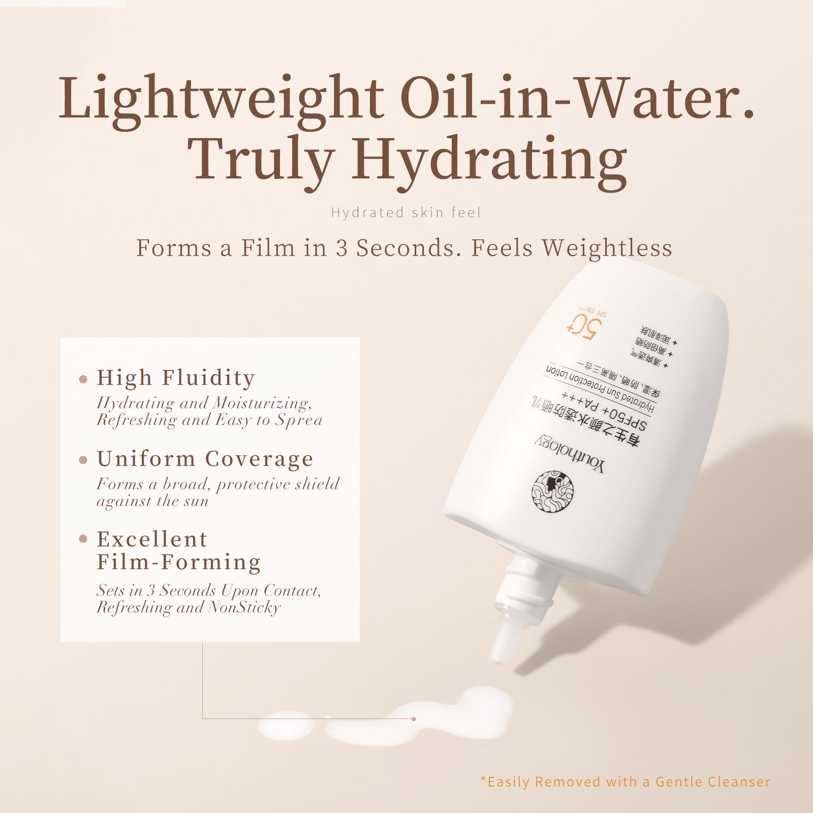 Youthology Hydrated Sun Protection LotionSPF50+ PA+++